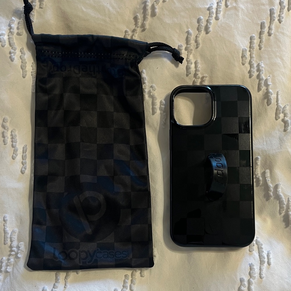 Loopy Case Black Checkered Phone Case